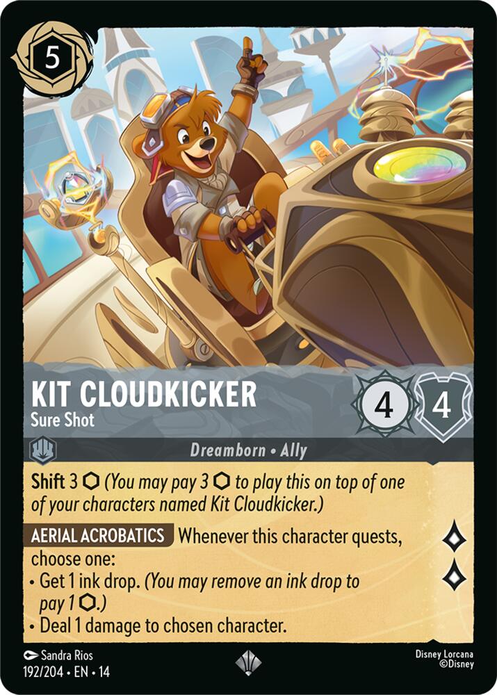 Kit Cloudkicker, Sure Shot 192/204 (Hyperia City)  - Cold Foil