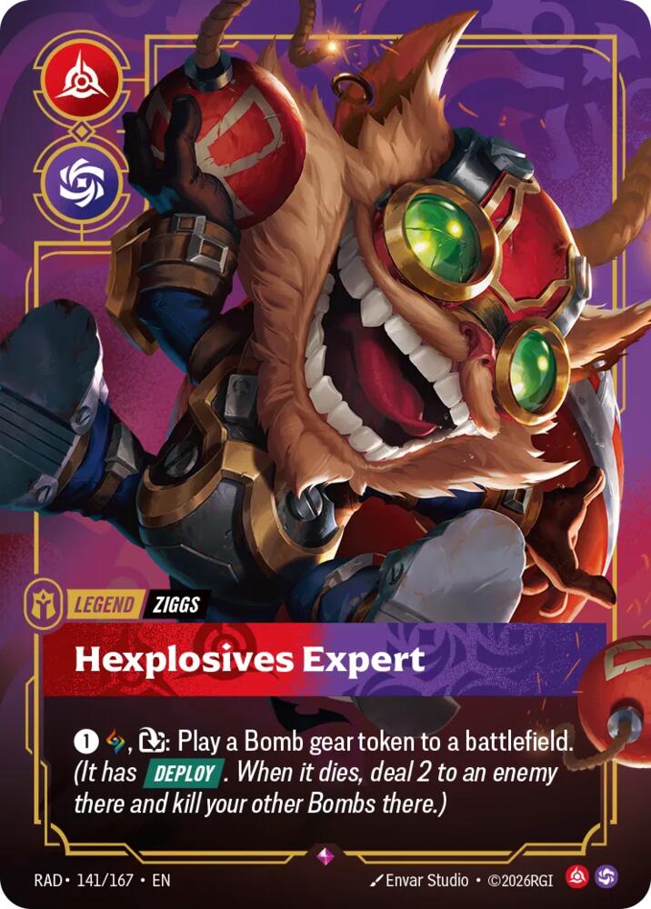 Ziggs - Hexplosives Expert 141/167 (Radiance)  - Foil
