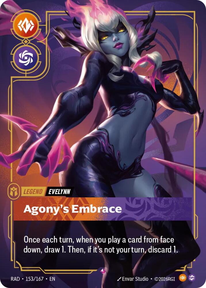 Evelynn - Agony's Embrace 153/167 (Radiance)  - Foil