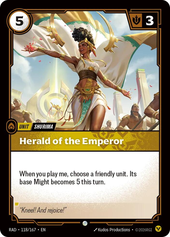 Herald of the Emperor 118/167 (Radiance) 