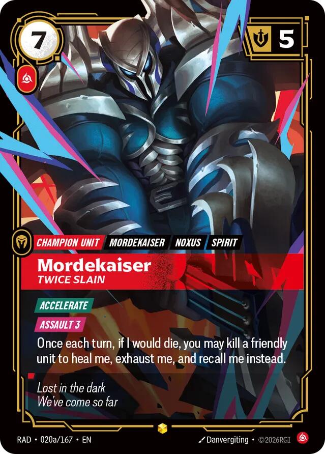 Mordekaiser - Twice Slain 020a/167 (Radiance)  - Foil