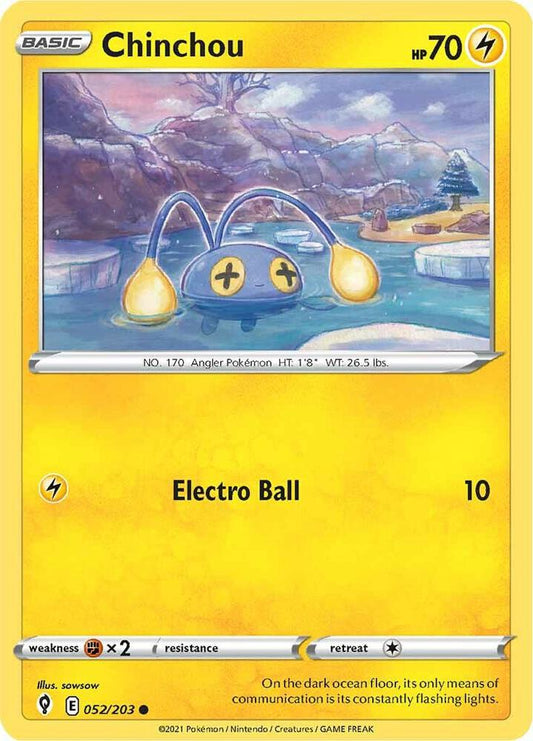 Chinchou 052/203 (SWSH07: Evolving Skies) 