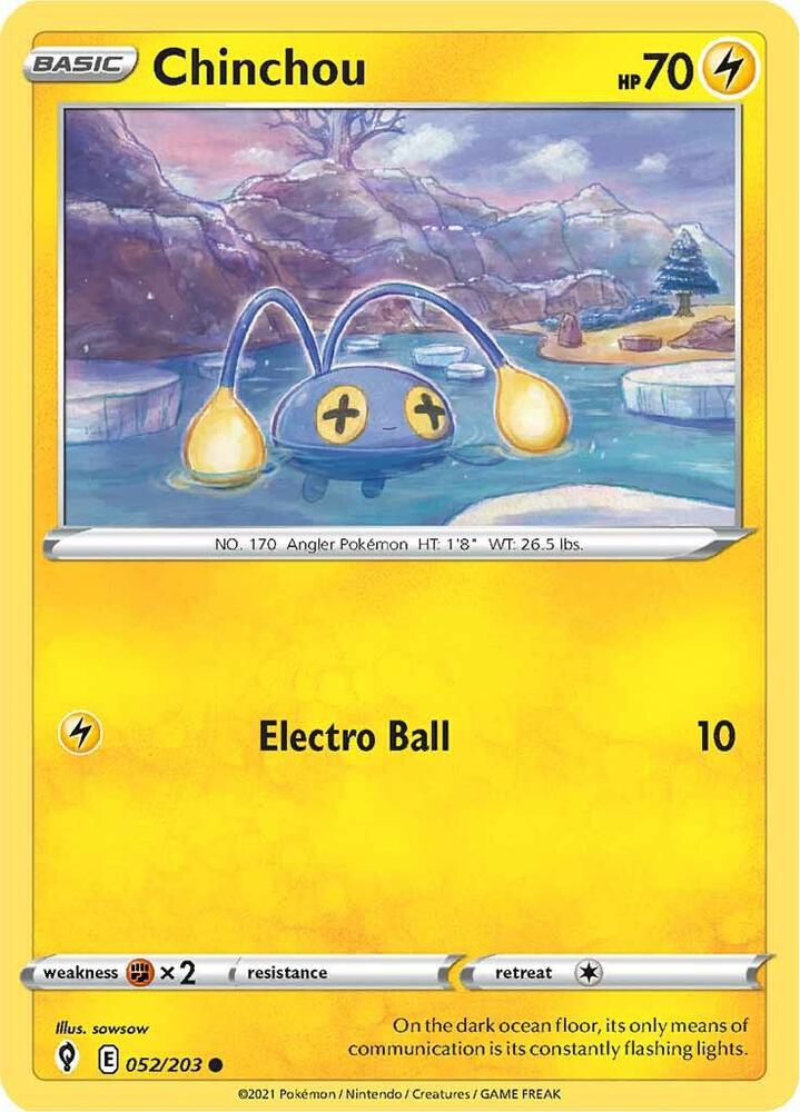 Chinchou 052/203 (SWSH07: Evolving Skies) 
