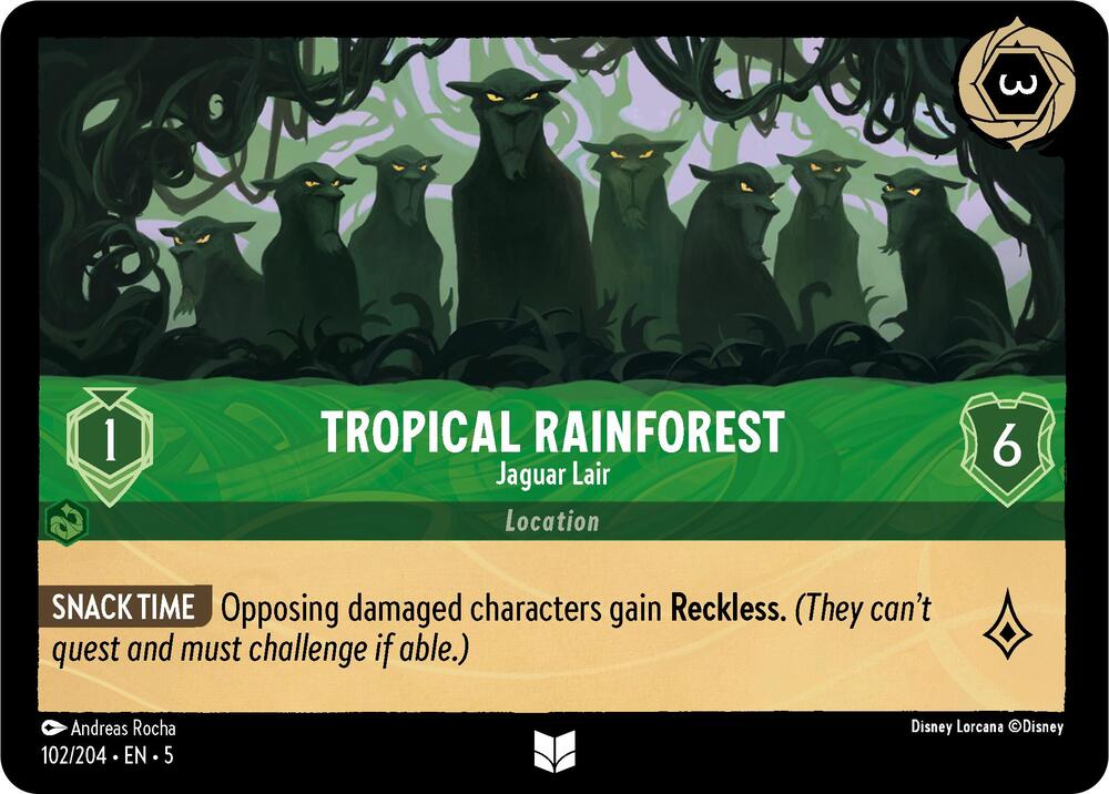 Tropical Rainforest, Jaguar Lair 102/204 (Shimmering Skies) 