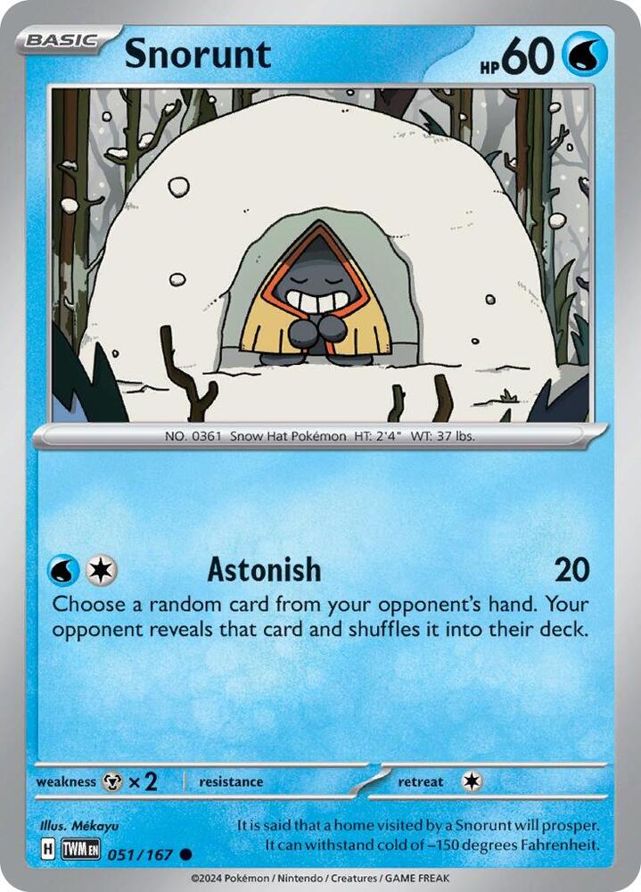 Snorunt 051/167 (SV06: Twilight Masquerade) 