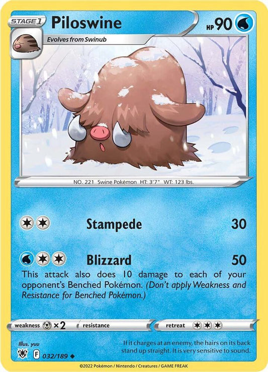Piloswine 032/189 (SWSH10: Astral Radiance) 