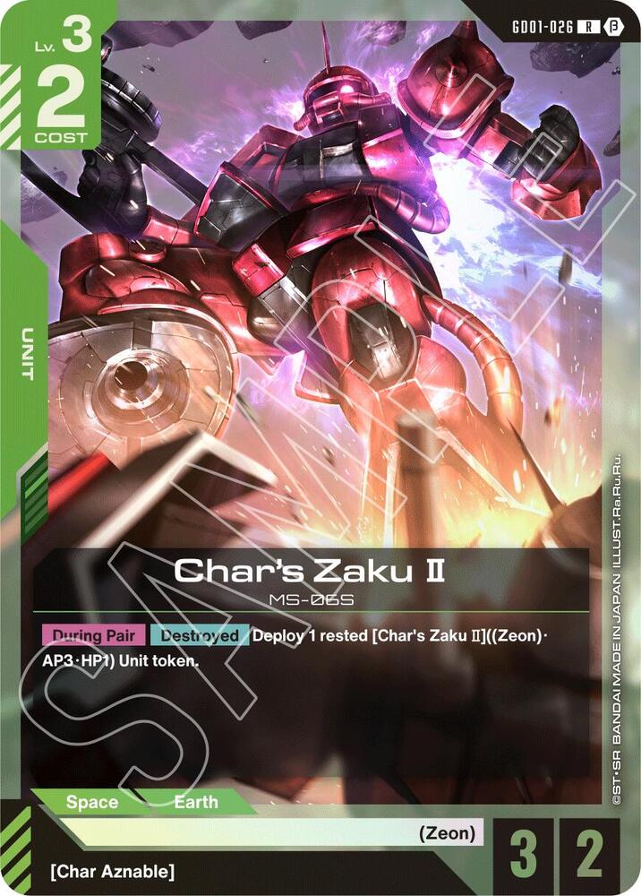 Char's Zaku II GD01-026 (Edition Beta)  - Holofoil