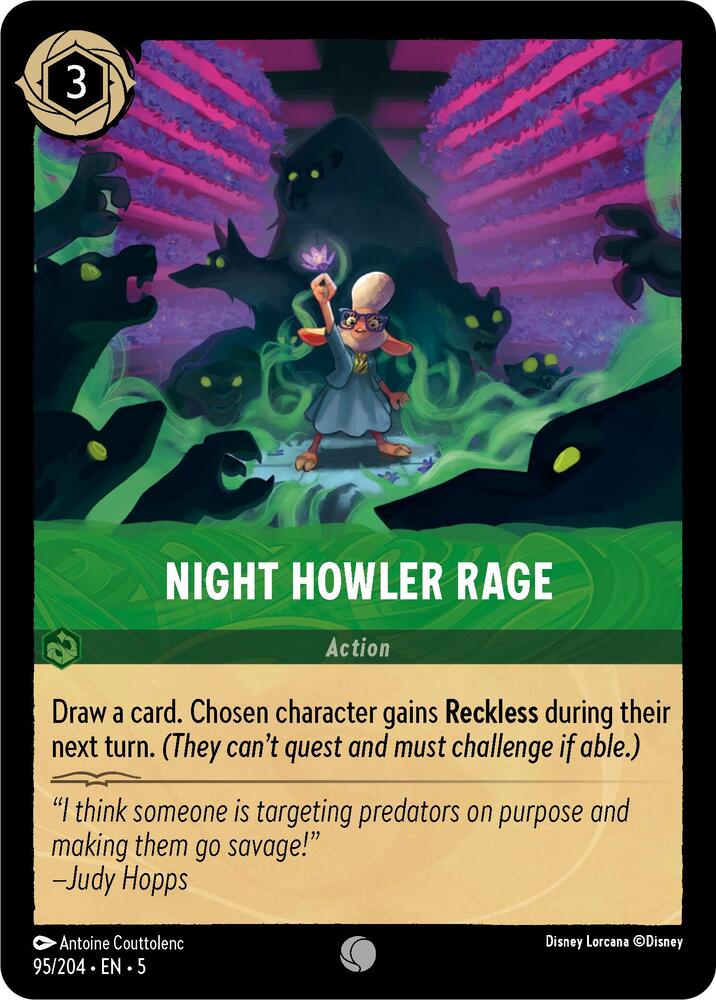 Night Howler Rage 95/204 (Shimmering Skies)  - Cold Foil