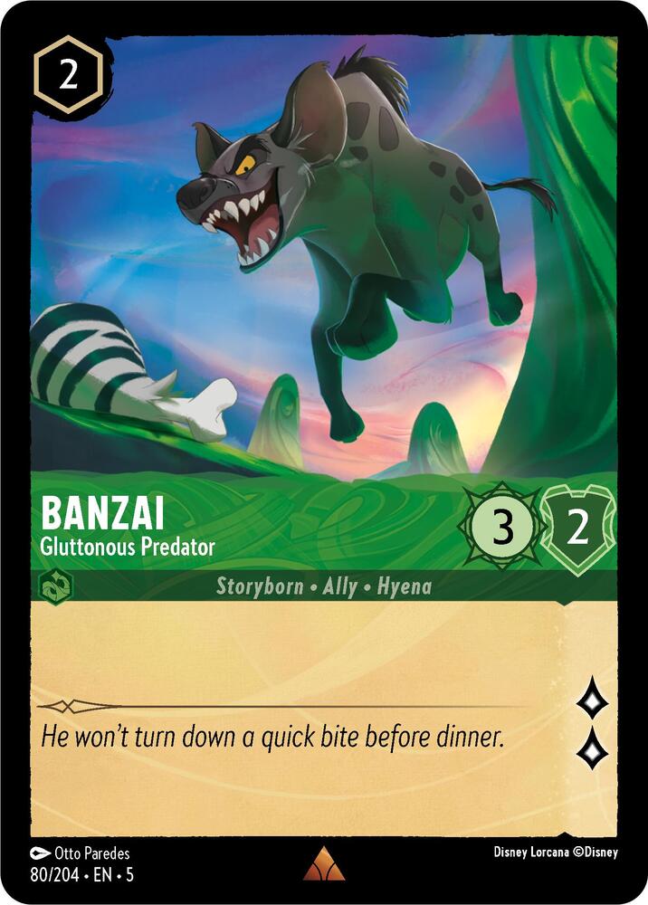 Banzai, Gluttonous Predator 80/204 (Shimmering Skies)  - Cold Foil