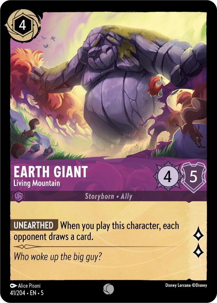 Earth Giant, Living Mountain 41/204 (Shimmering Skies)  - Cold Foil