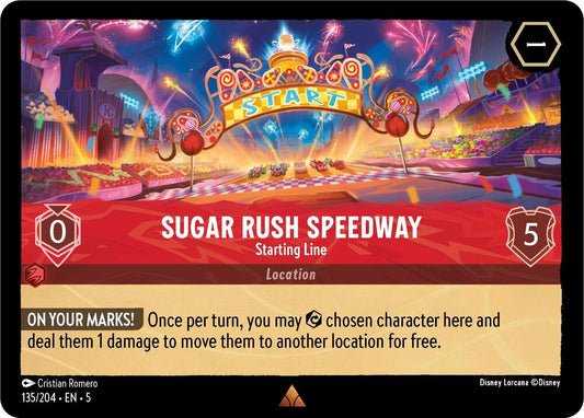 Sugar Rush Speedway, Starting Line 135/204 (Shimmering Skies)  - Cold Foil