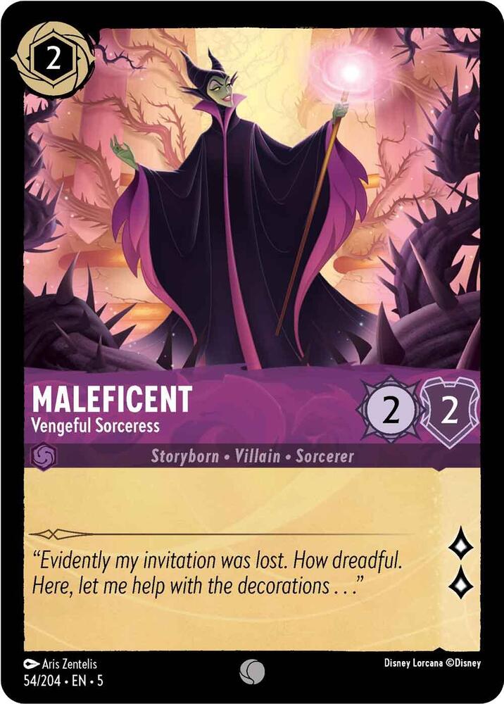 Maleficent Vengeful Sorceress 54/204 (Shimmering Skies)  - Cold Foil