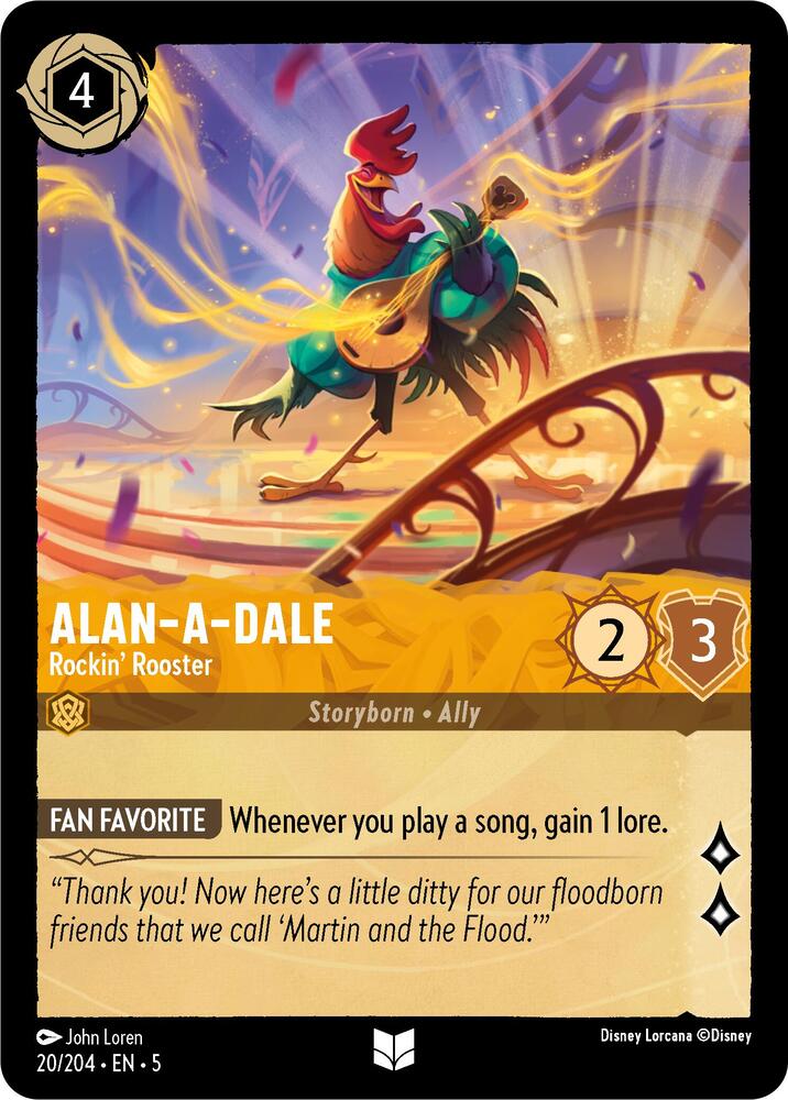 Alan-A-Dale, Rockin' Rooster 20/204 (Shimmering Skies)  - Cold Foil