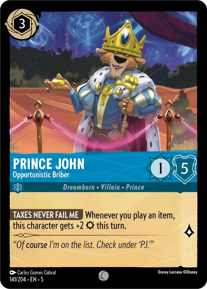 Prince John Opportunistic Briber 141/204 (Shimmering Skies) 