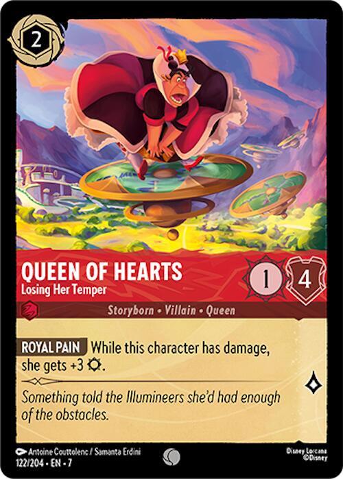 Queen of Hearts, Losing Her Temper 122/204 (Archazia's Island)  - Cold Foil