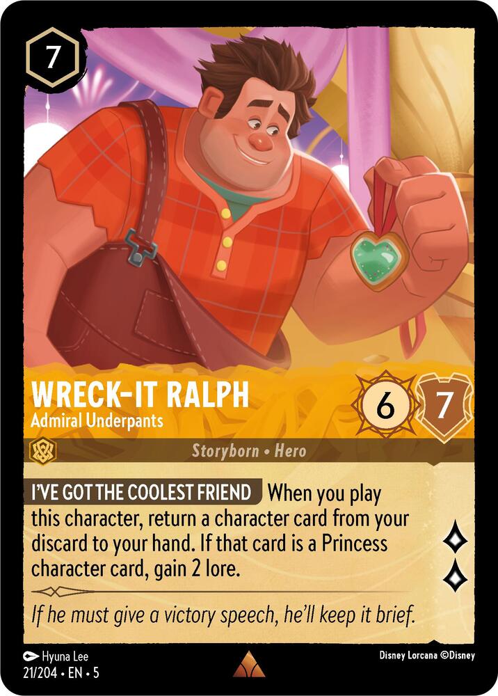 Wreck-It Ralph, Admiral Underpants 21/204 (Shimmering Skies)  - Cold Foil
