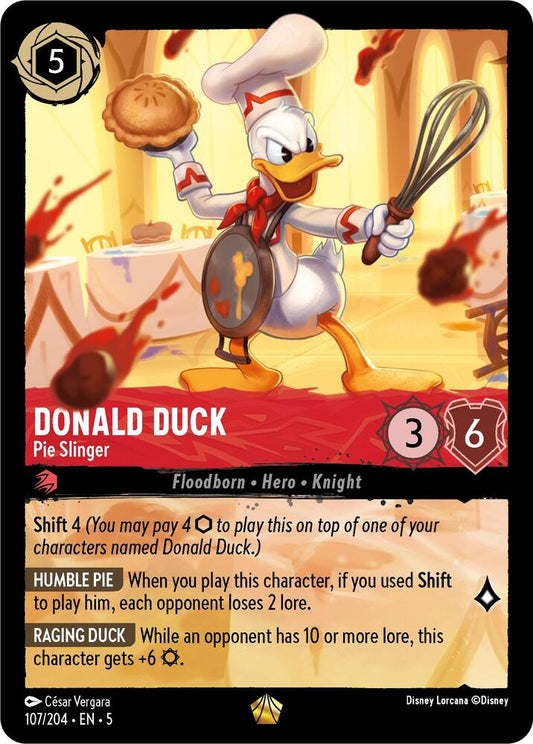 Donald Duck, Pie Slinger 107/204 (Shimmering Skies)  - Cold Foil