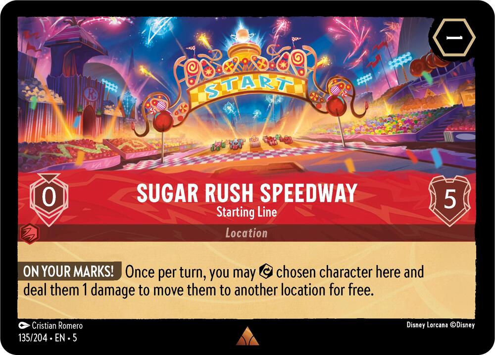 Sugar Rush Speedway, Starting Line 135/204 (Shimmering Skies)  - Cold Foil