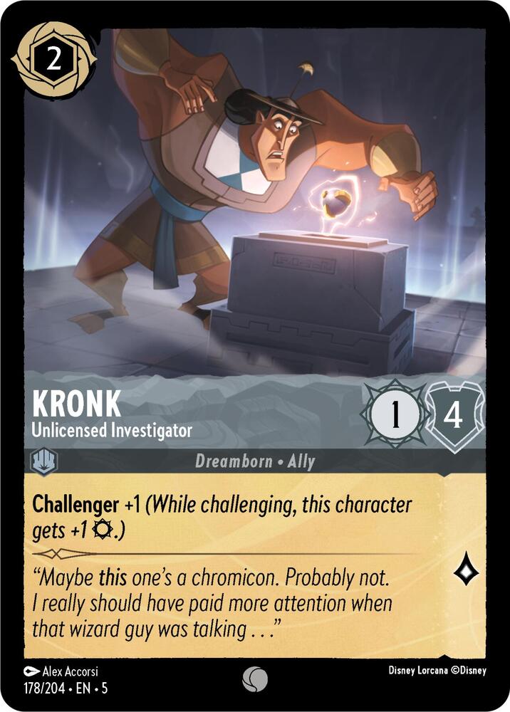 Kronk, Unlicensed Investigator 178/204 (Shimmering Skies)  - Cold Foil