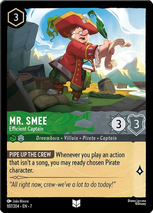 Mr. Smee, Efficient Captain 107/204 (Archazia's Island)  - Cold Foil