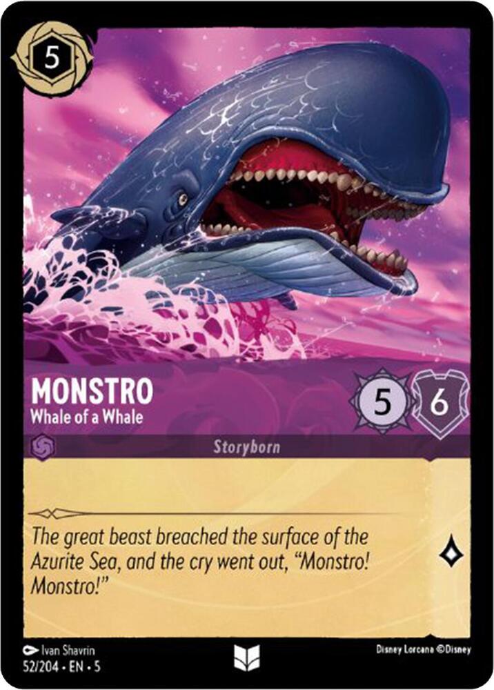 Monstro, Whale of a Whale 52/204 (Shimmering Skies)  - Cold Foil