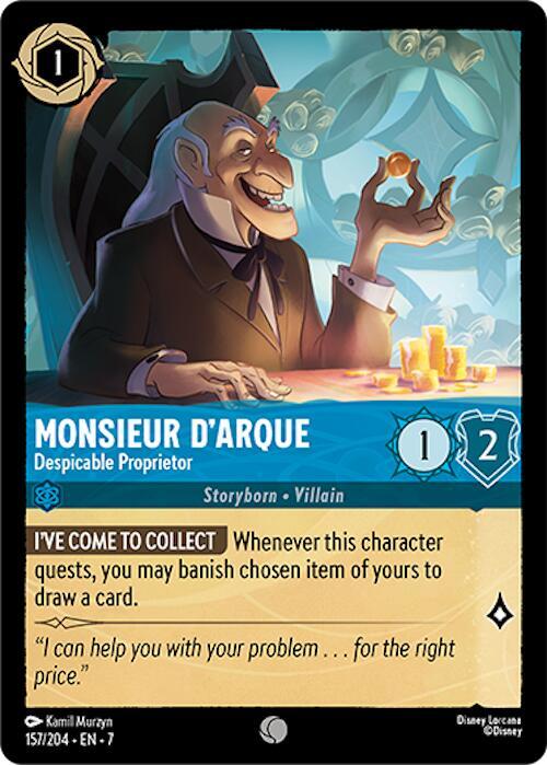 Monsieur D'Arque ,Despicable Proprietor 157/204 (Archazia's Island)  - Cold Foil