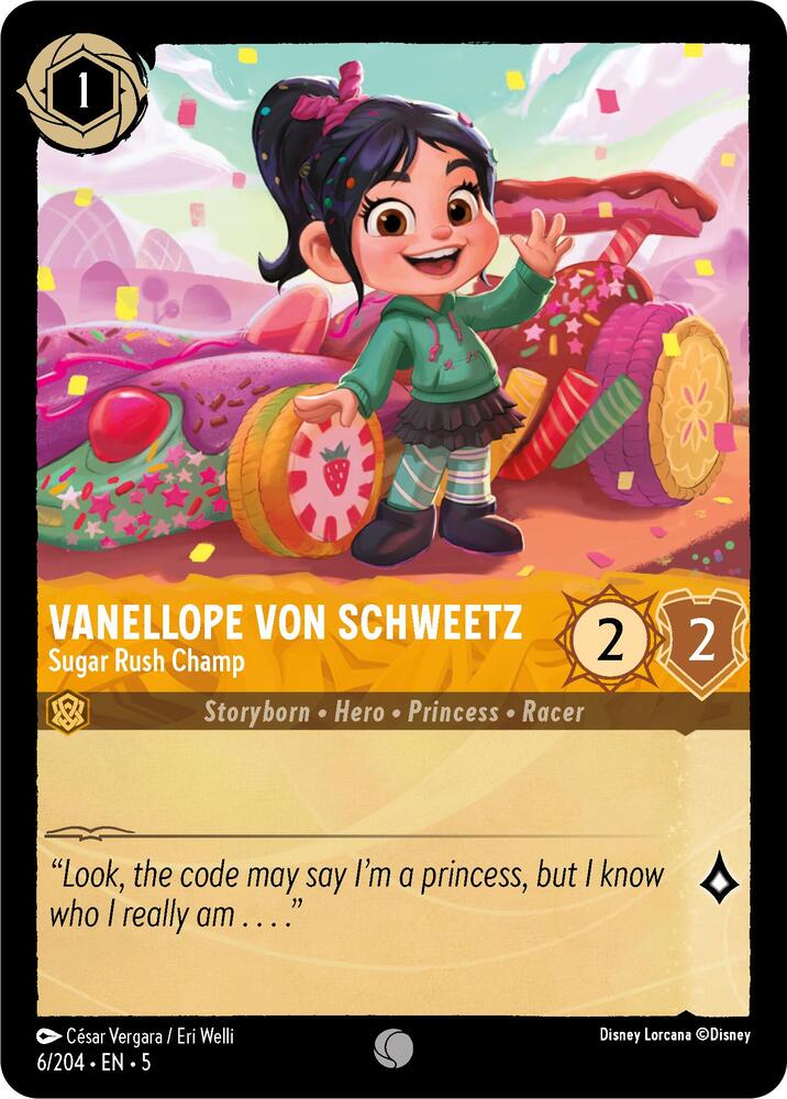 Vanellope Von Schweetz, Sugar Rush Champ 6/204 (Shimmering Skies)  - Cold Foil