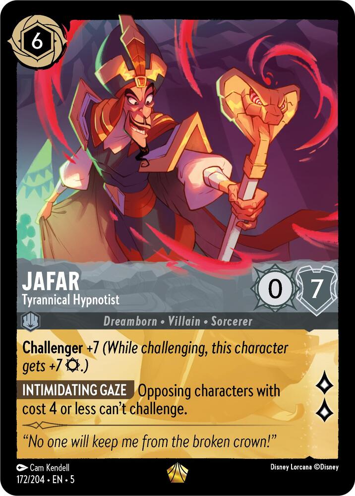 Jafar, Tyrannical Hypnotist 172/204 (Shimmering Skies)  - Cold Foil