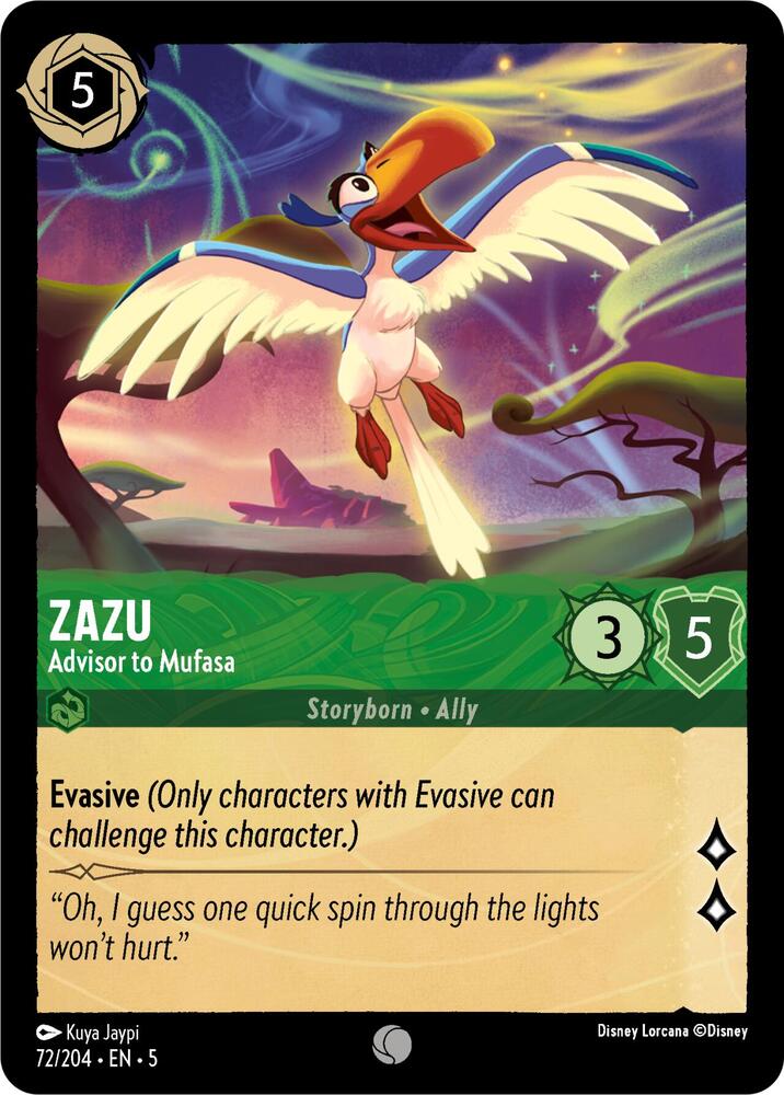 Zazu, Advisor to Mufasa 72/204 (Shimmering Skies) 