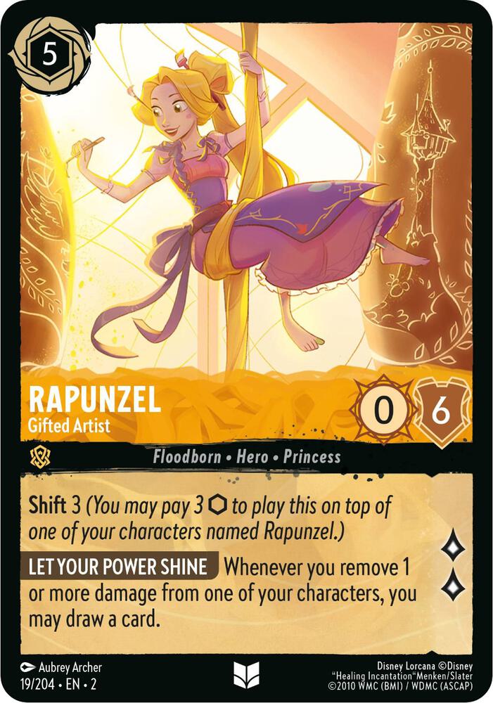 Rapunzel, Gifted Artist 19/204 (Rise of the Floodborn) 