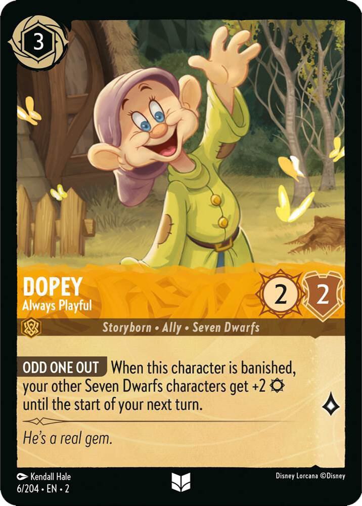 Dopey Always Playful 6/204 (Rise of the Floodborn)  - Cold Foil