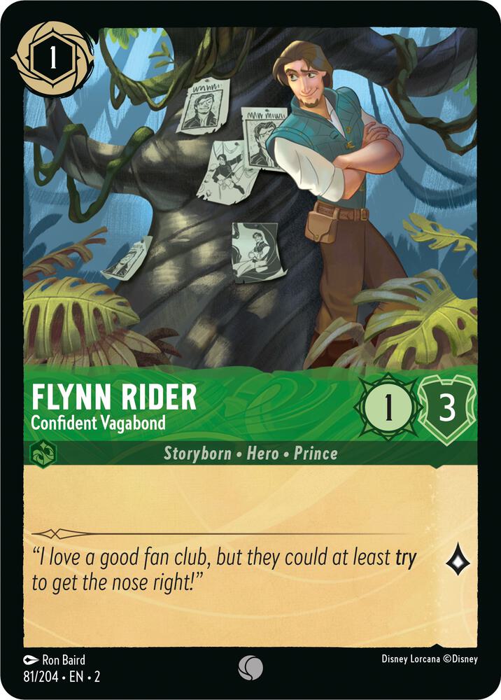 Flynn Rider, Confident Vagabond 81/204 (Rise of the Floodborn)  - Cold Foil