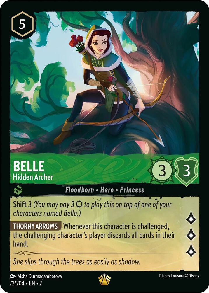 Belle, Hidden Archer 72/204 (Rise of the Floodborn) 