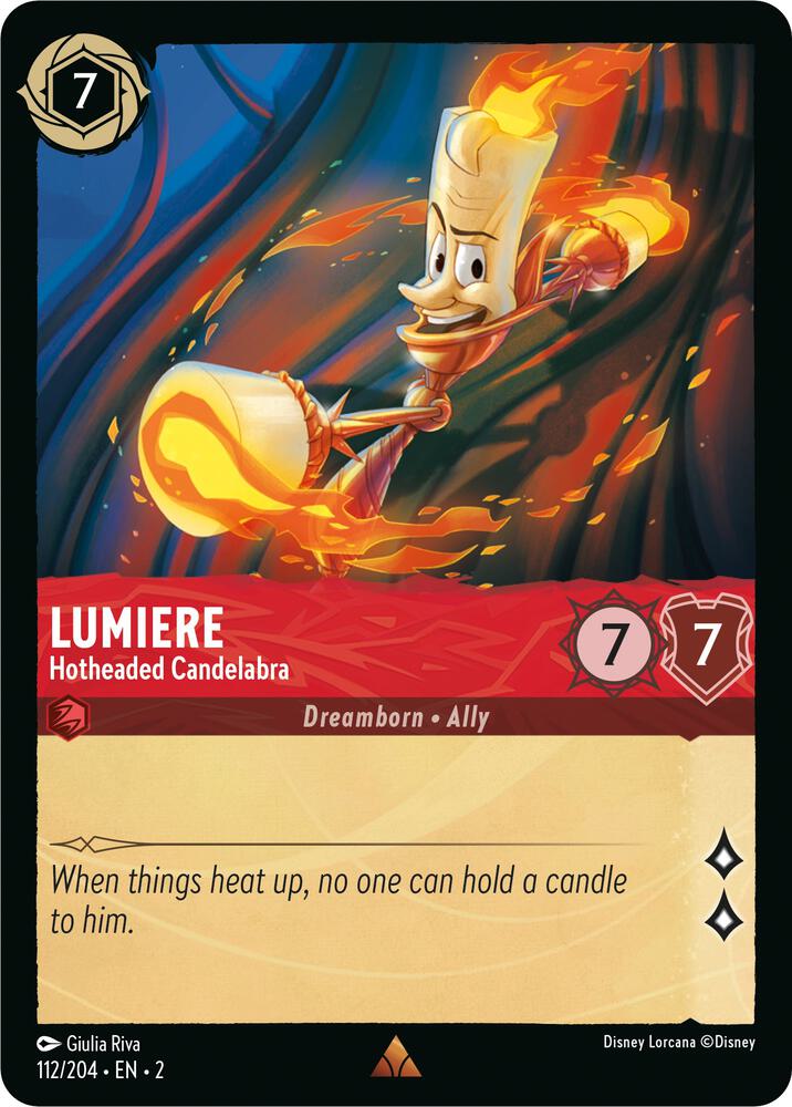 Lumiere, Hotheaded Candelabra 112/204 (Rise of the Floodborn)  - Cold Foil