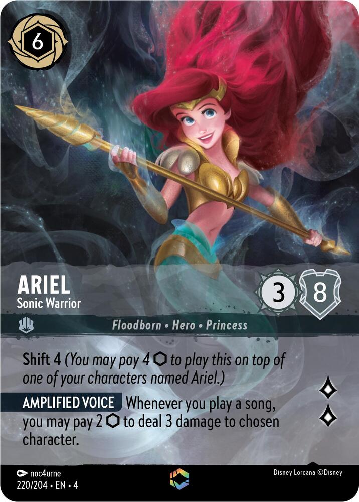 Ariel, Sonic Warrior (Enchanted) 220/204 (Ursula's Return)  - Holofoil