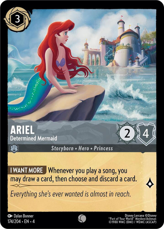 Ariel, Determined Mermaid 174/204 (Ursula's Return)  - Cold Foil
