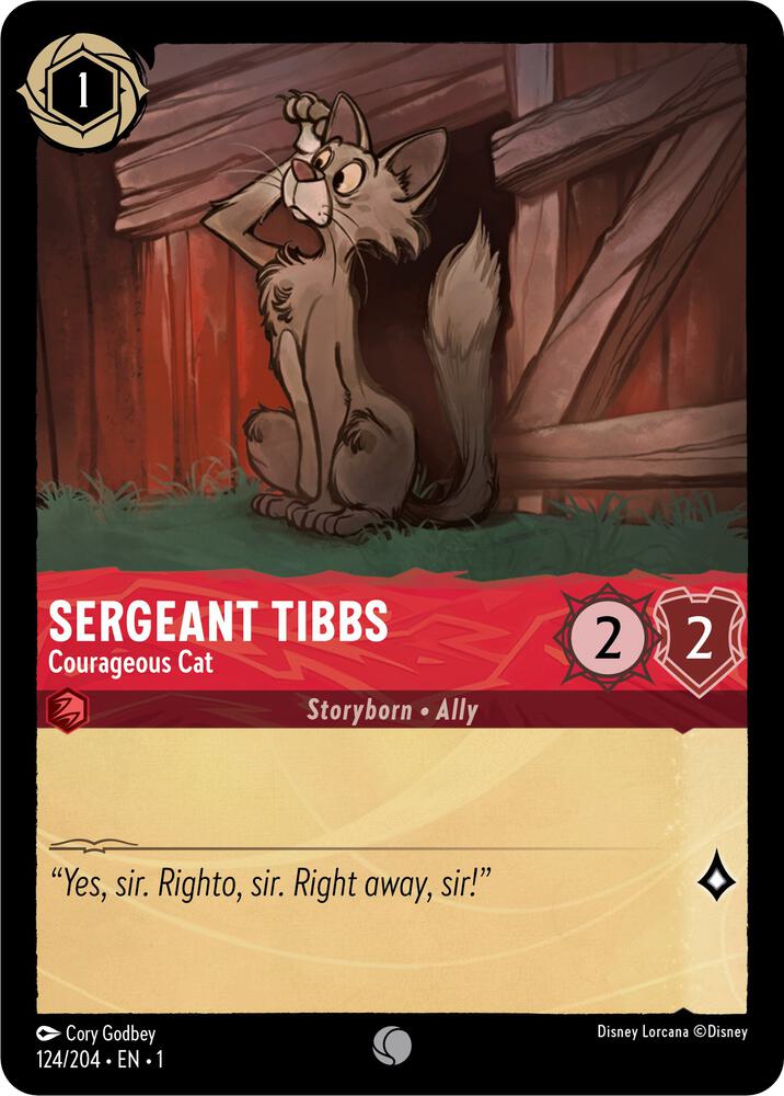 Sergeant, Tibbs Courageous Cat 124/204 (The First Chapter)  - Cold Foil