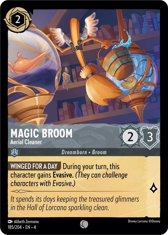 Magic Broom, Aerial Cleaner 185/204 (Ursula's Return)  - Cold Foil