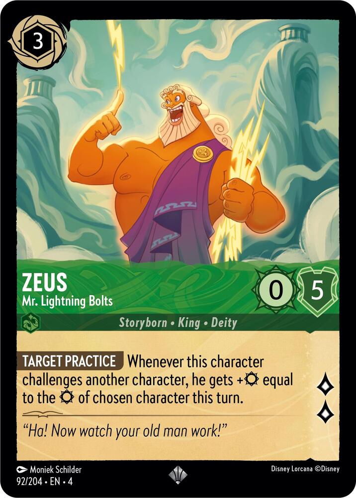 Zeus, Mr. Lightning Bolts 92/204 (Ursula's Return) 