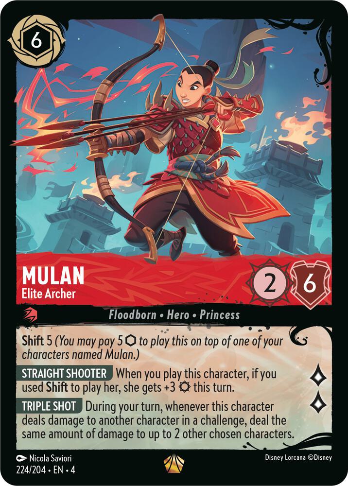 Mulan, Elite Archer 224/204 (Illumineer's Quest: Deep Trouble)  - Cold Foil
