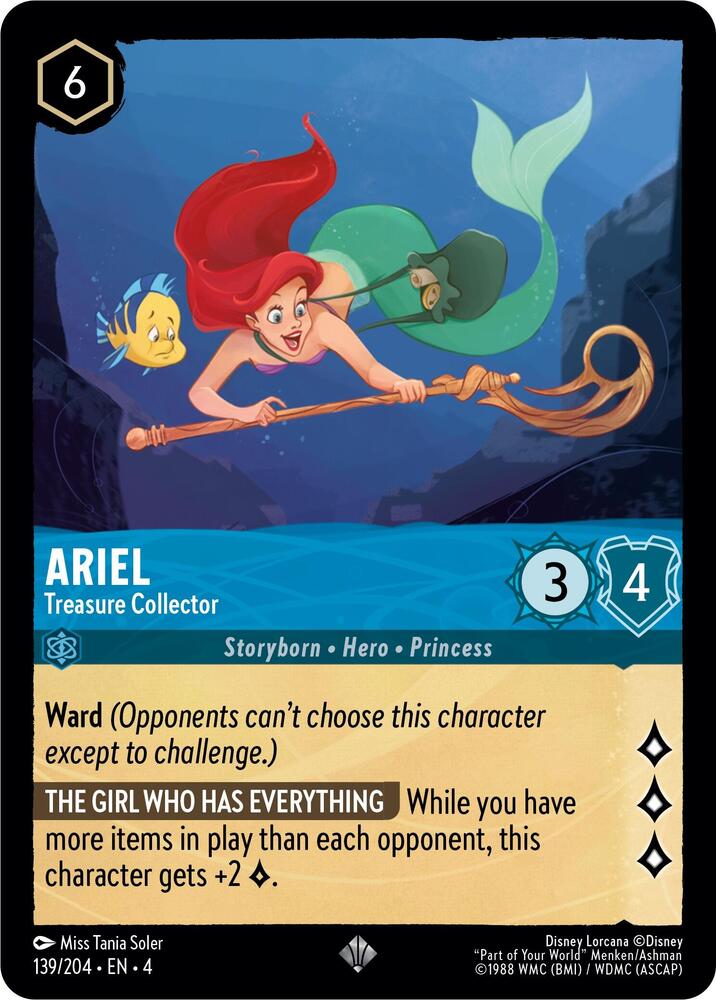 Ariel Treasure Collector 139/204 (Ursula's Return) 
