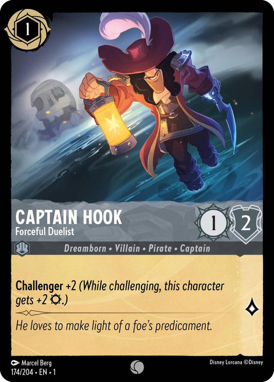 Captain Hook, Forceful Duelist 174/204 (The First Chapter)  - Cold Foil