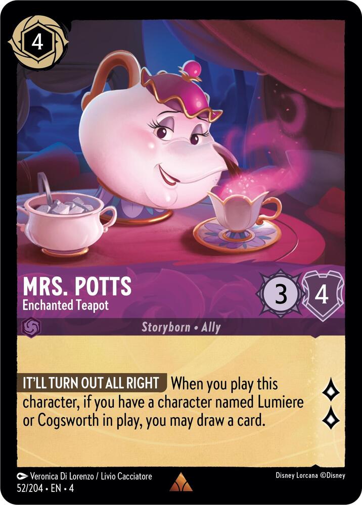 Mrs. Pott's, Enchanted Teapot 52/204 (Ursula's Return) 