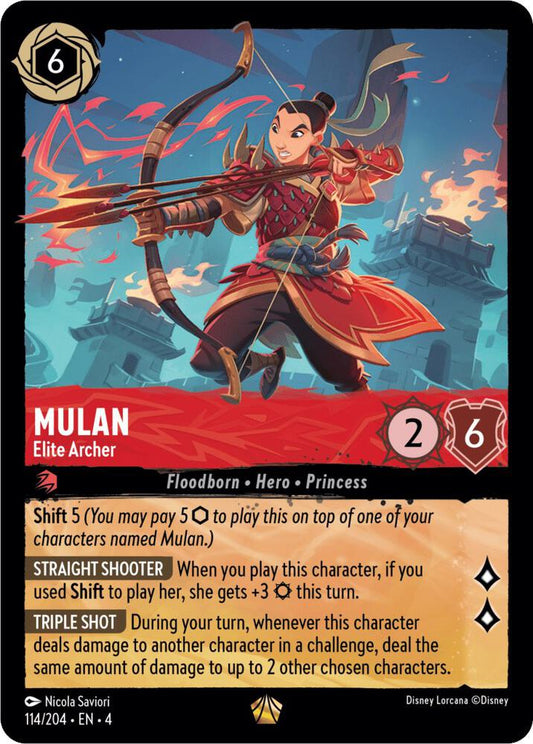 Mulan, Elite Archer 114/204 (Ursula's Return)  - Cold Foil