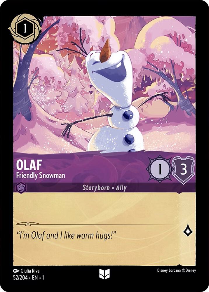 Olaf, Friendly Snowman 52/204 (The First Chapter)  - Cold Foil