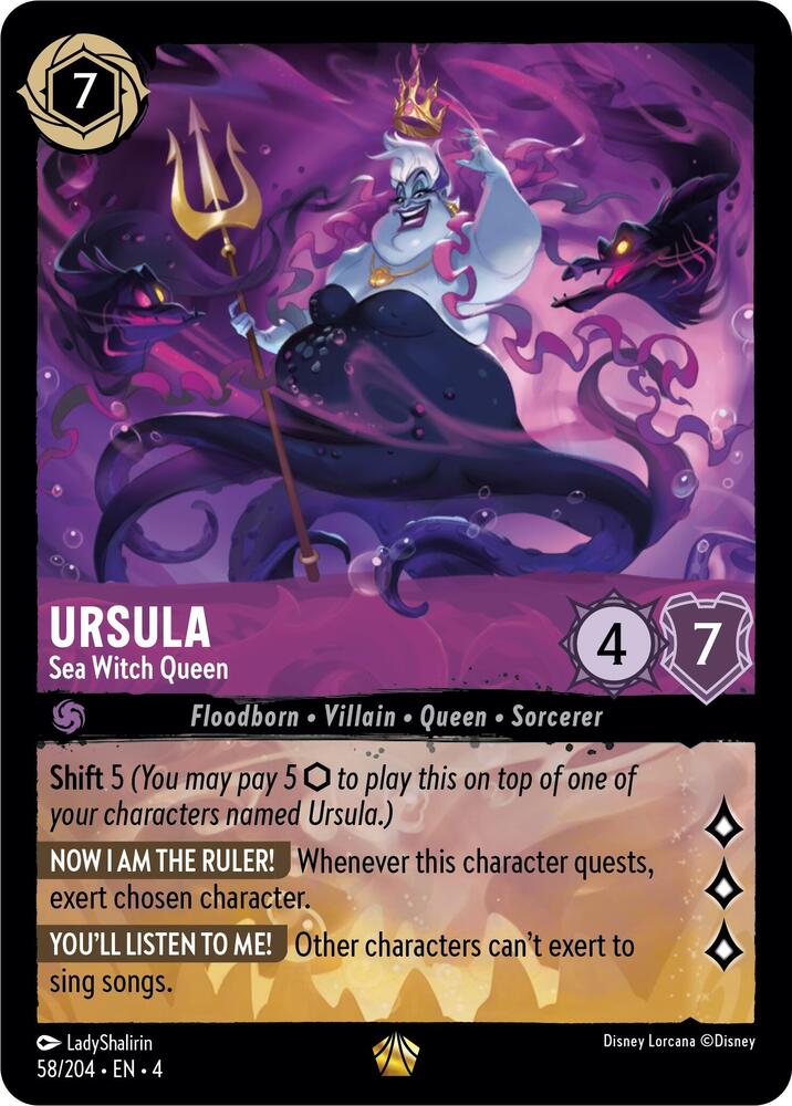 Ursula, Sea Witch Queen 58/204 (Ursula's Return)  - Cold Foil