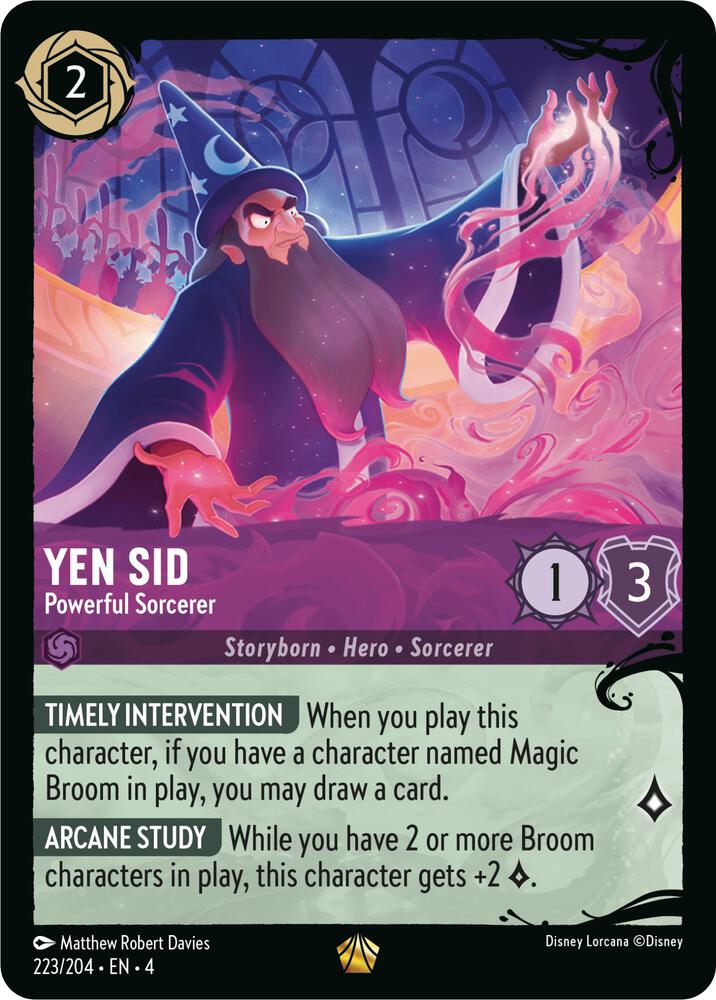 Yen Sid Powerful Sorcerer 223/204 (Illumineer's Quest: Deep Trouble)  - Cold Foil