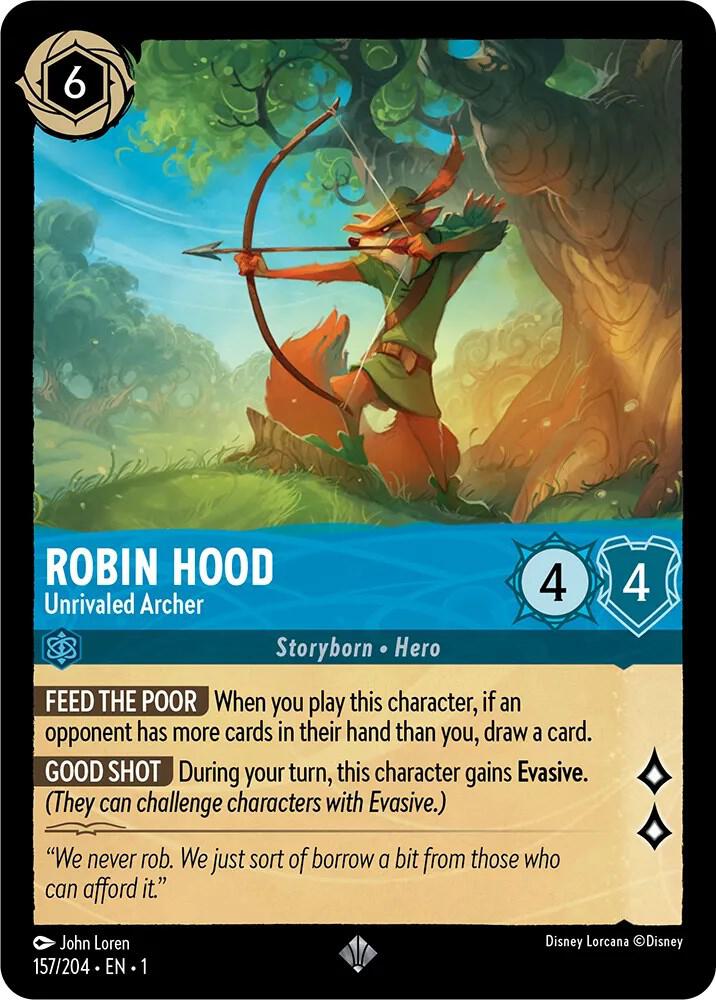 Robin Hood, Unrivaled Archer 157/204 (The First Chapter)  - Cold Foil