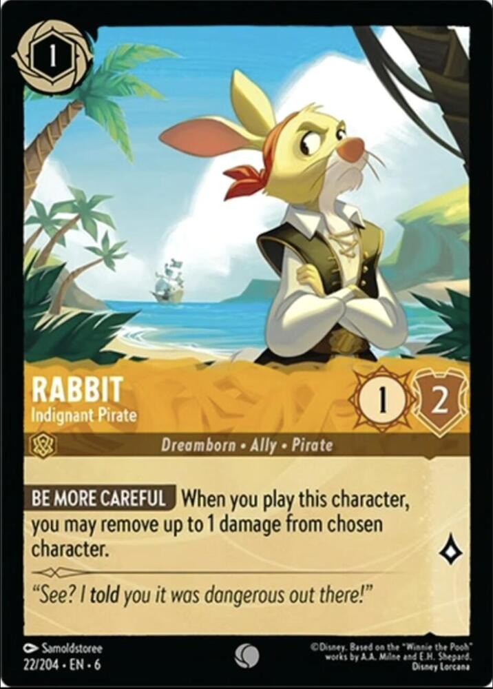 Rabbit Indignant Pirate 22/204 (Azurite Sea) 