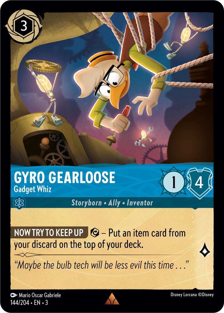 Gyro Gearloose Gadget Whiz 144/204 (Into the Inklands)  - Cold Foil